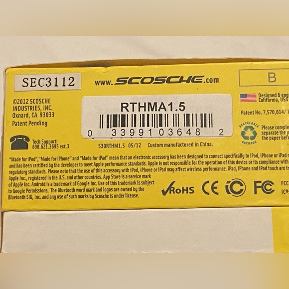 New Scosche RhythmPulse Heart Rate Monitor with Music Control RTHMA1.5 Yellow - Picture 4 of 14